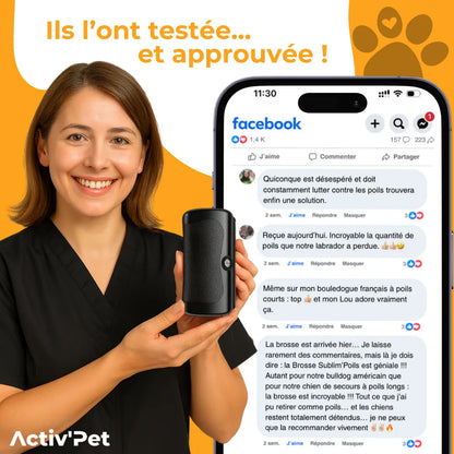 Brosse Sublim’Poils Activ'Pet