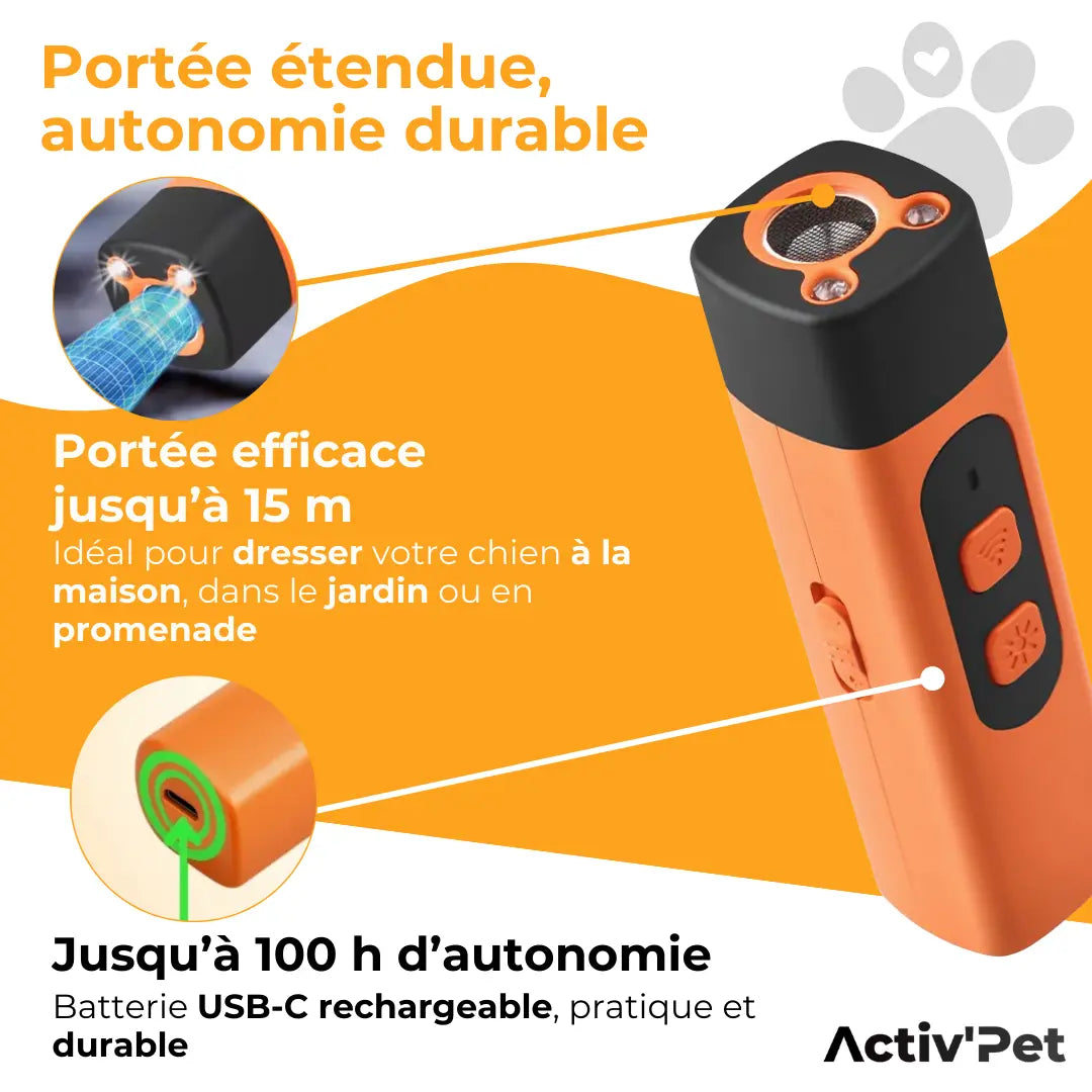 Dispositif Ultrasons Chien Serein Activ'Pet